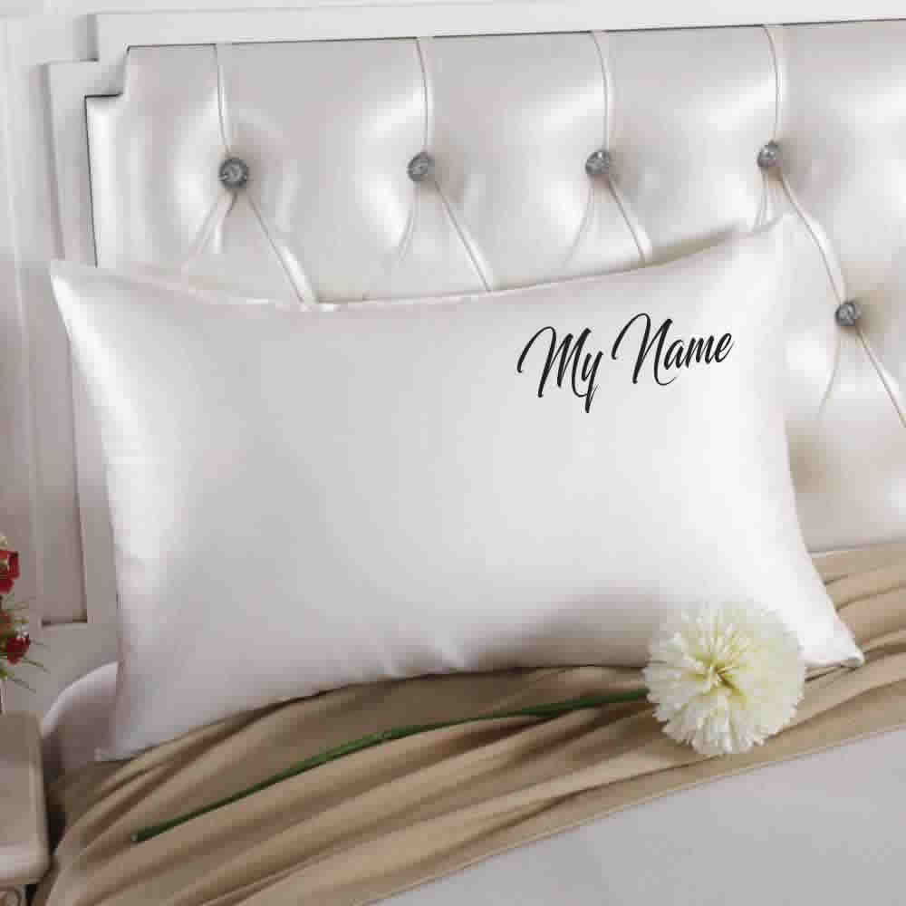 Have Your Name Embroidered On Your Silk Pillowcase