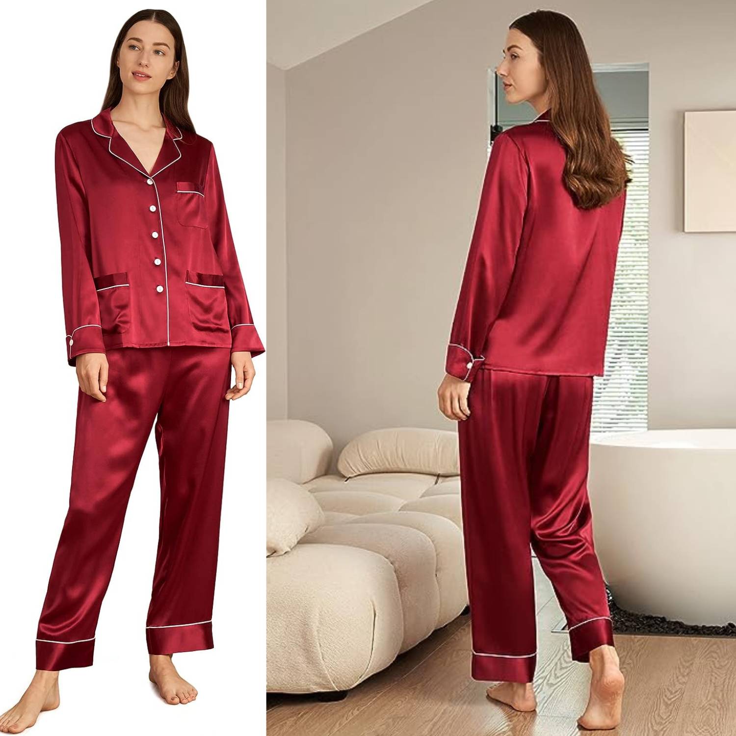 Mulberry Silk Long Pyjama Set: image 2