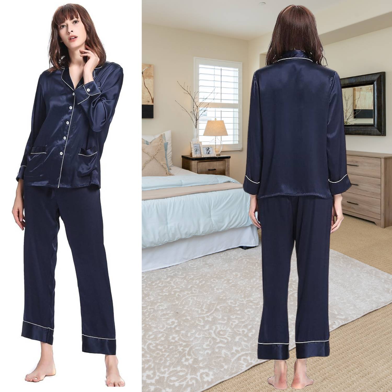 Mulberry Silk Long Pyjama Set: image 5
