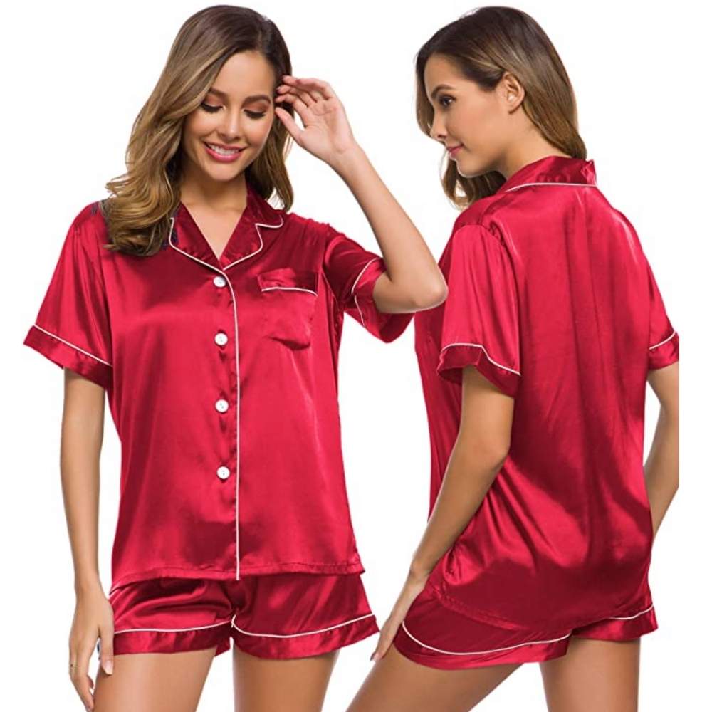 Womens Silk Satin Pyjamas: image 5